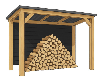 Haardhout overkapping maken met HBM