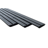 Deens rabat dubbel rhombusprofiel zwart gespoten 28x145x4200 mm