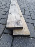 Vuren plank gedroogd en geschaafd met ronde kant old look/grijs geïmpregneerd 28x150x3000mm