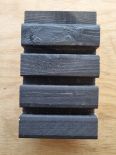 Deens rabat/rhombusprofiel zwart gespoten 26x95x3900 mm