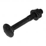 Slotbout met moer en sluitring zwart M8x60mm 25st.