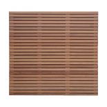 Tuinscherm Hardhout fijn lamel Keruing premium KD 1800x1800 Horizontaal