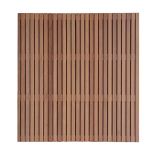 Tuinscherm Hardhout fijn lamel Keruing premium KD 1800x1800 Verticaal