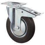 Zwenkwiel 80 mm rubber 50 kg met rem - Hout en Bouwmaterialen - 2023