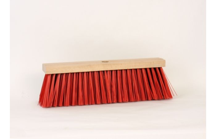 Luva straatbezem kunstvezel rood 36cm