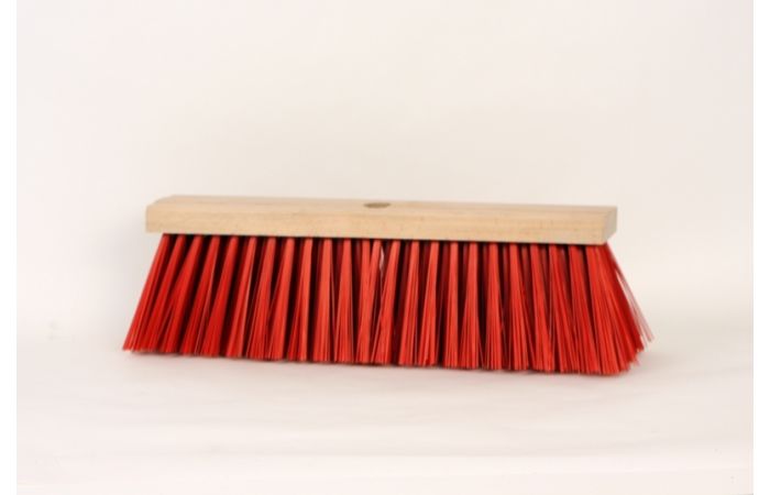 Luva straatbezem kunstvezel rood 40cm