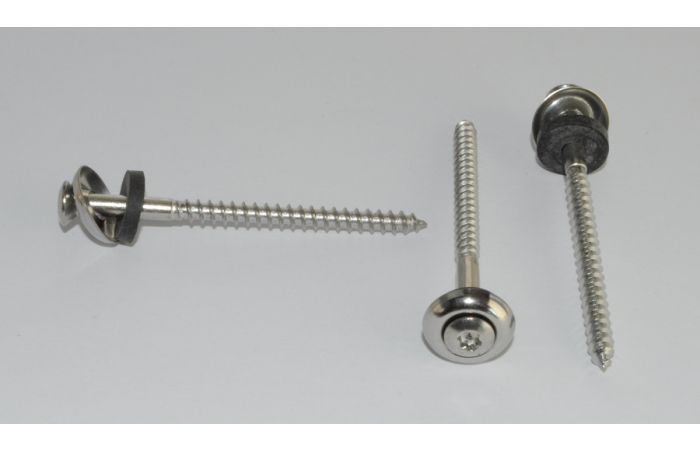 Bitumen golfplaatschroeven 4.5x65mm RVS 100st.