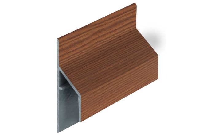 Trim/kraal aansluitprofiel 17mm Keralit - Bruin red ceder classic nerf