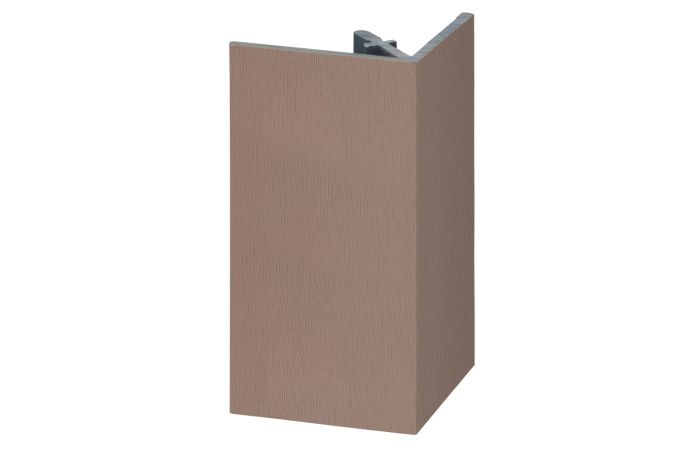 Uitw. rechthoekprofiel Keralit 46x46mm - Bruingrijs classic nerf