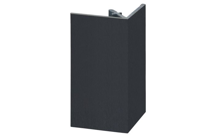 Uitw. rechthoekprofiel Keralit 46x46mm - Zwartgrijs classic nerf