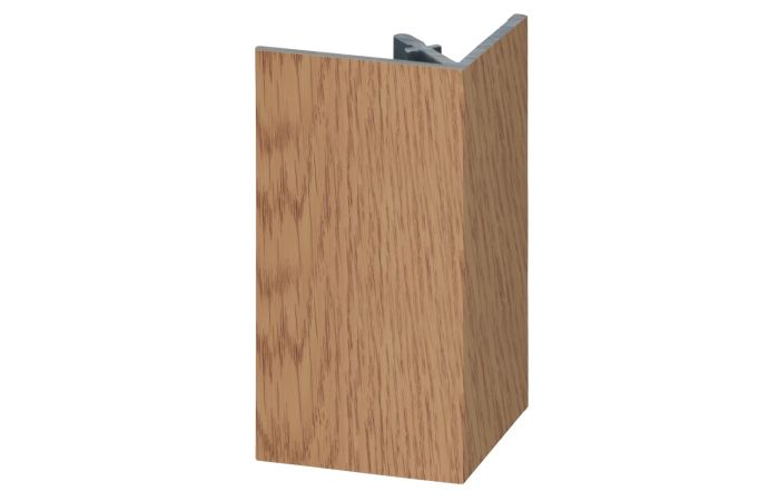 Uitw. rechthoekprofiel Keralit 46x46mm - Licht eiken classic nerf