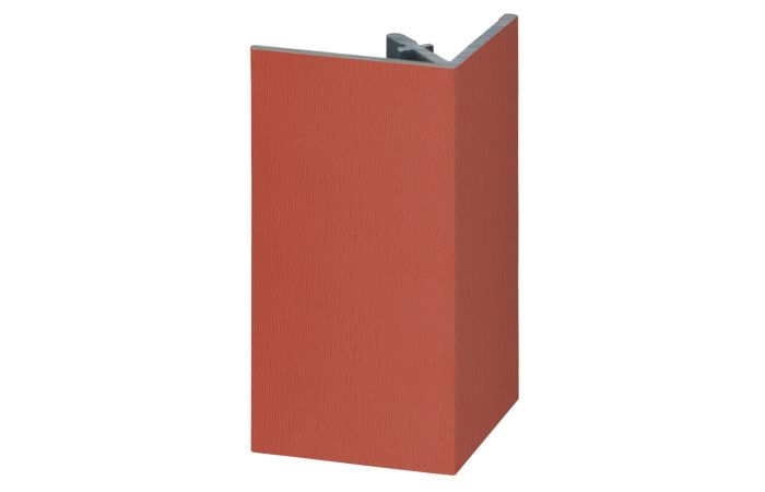 Uitw. rechthoekprofiel Keralit 46x46mm - Steenrood classic nerf