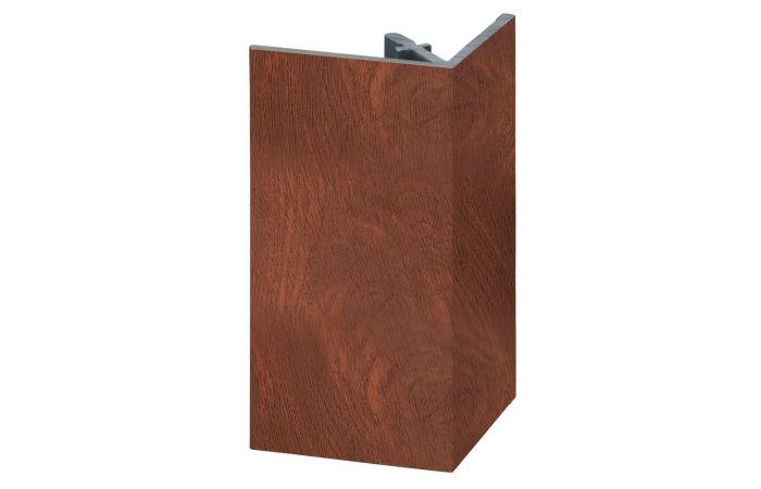 Uitw. rechthoekprofiel Keralit 46x46mm - Golden oak classic nerf