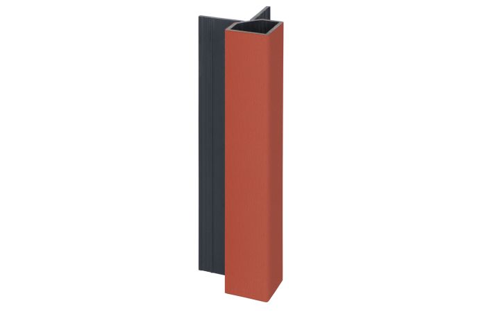 Keralit uitwendig hoekprofiel 32x32mm - Steenrood classic nerf