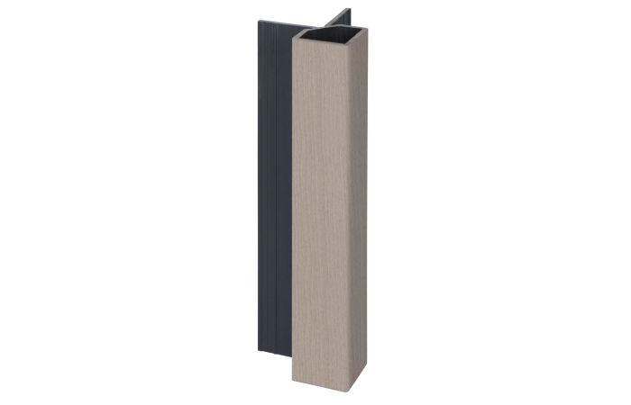 Keralit uitwendig hoekprofiel 32x32mm - Vergrijd ceder classic nerf