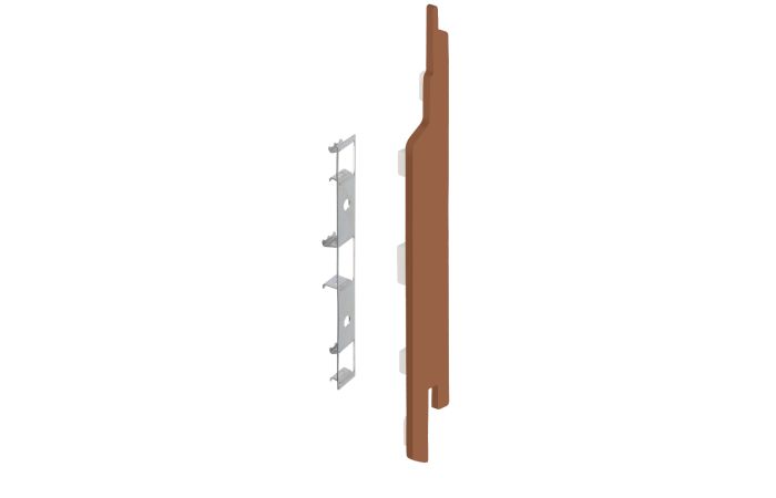 Eindkap+connector rechts voor 2814 (5st) - Bruin red ceder classic nerf
