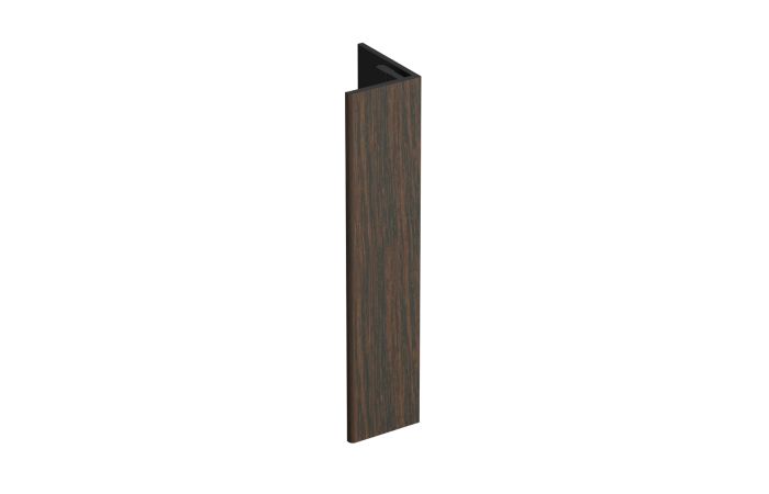 Verlengd eindprofiel 17x44mm Keralit - Donker eiken classic nerf