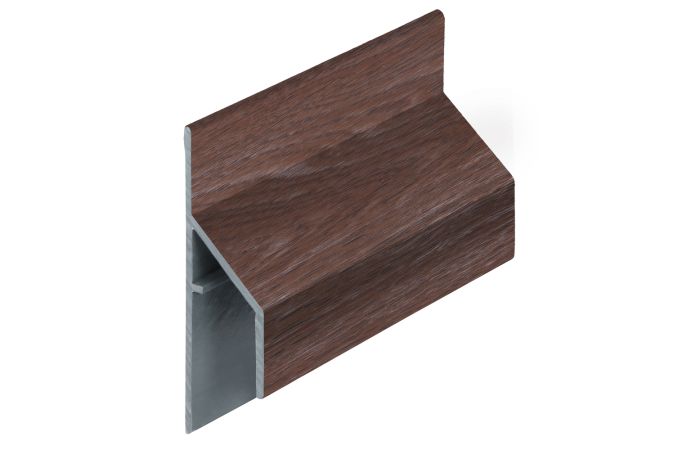 Trim/kraal aansluitprofiel 17mm Keralit - Bruin eiken