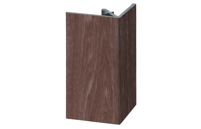 Uitw. rechthoekprofiel Keralit 46x46mm - Bruin eiken