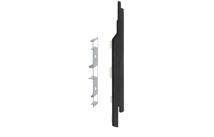 Eindkap+connector rechts voor 2814 (5st) - Zwart eiken