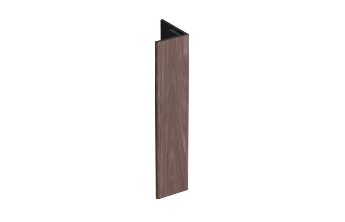 Verlengd eindprofiel 17x44mm Keralit - Bruin eiken
