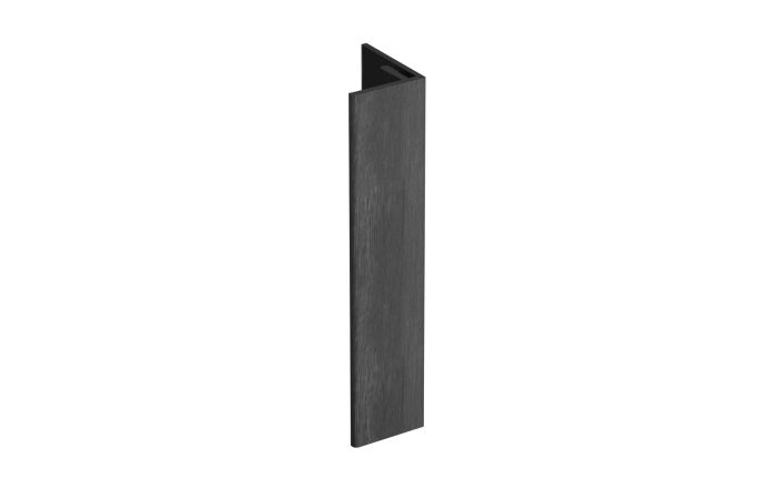 Verlengd eindprofiel 17x44mm Keralit - Zwart eiken