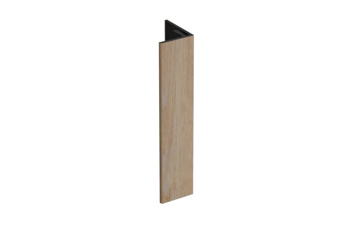 Verlengd eindprofiel 17x44mm Keralit - Natuur eiken