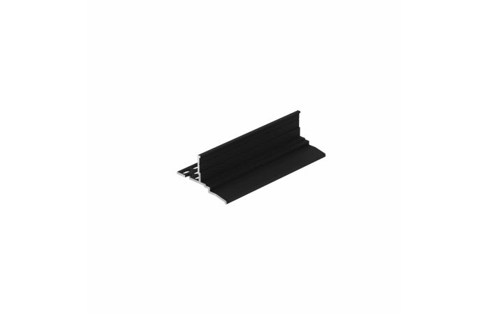 Startprofiel horizontaal 22mm. ventilatie - Zwart