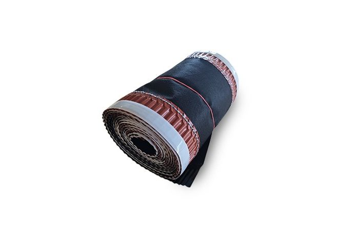 Rol ondervorst 5 meter zwart 38 cm
