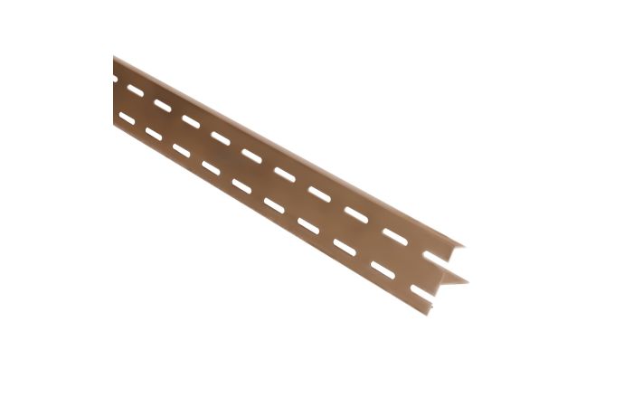 Aluminium onder-ventilatieprofiel teak kleur 2900 mm – ventilatieprofiel voor gevel of vlonder.