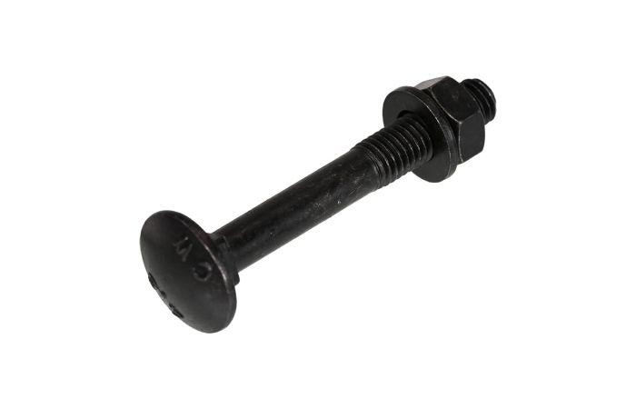 Slotbout met moer en sluitring zwart M8x60mm 25st.