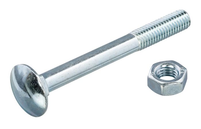 Slotbout met moer verzinkt M8x40mm 200st.