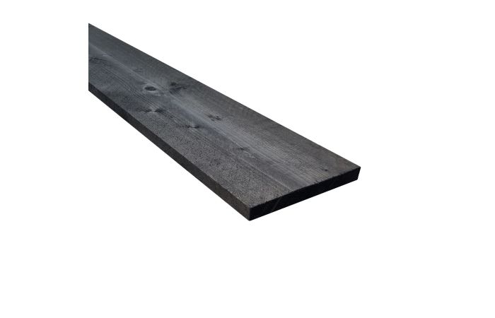 Douglas Lariks steigerplank zwart geïmpregneerd 30x195x5000 mm 