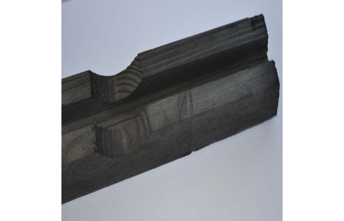 Vuren ventilatielat zwart geimpregneerd 21 x 45 x 3600 mm