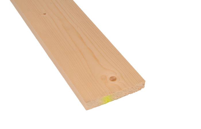 Vuren plank geschaafd 22x200x4800 rechte hoek