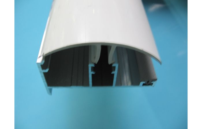 Aluminium zijprofiel incl. PVC afd.strip en rubber