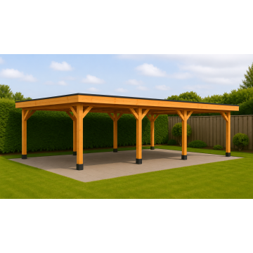 HBM Douglas Overkapping - aan huis of vrijstaand - 700x300 cm - Naturel