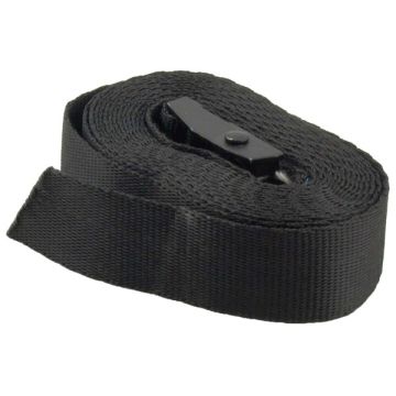 HBM spanband met klemgesp 4 meter zwart