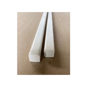 LWK: Meranti Glaslat F1R2 17x17x2750 mm, wit gegrond