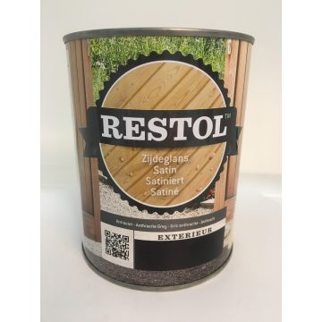 Restol Houtolie Zijdeglans 1L Antraciet