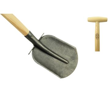 Bats met opstapje en essen houten steel 110cm De Wit