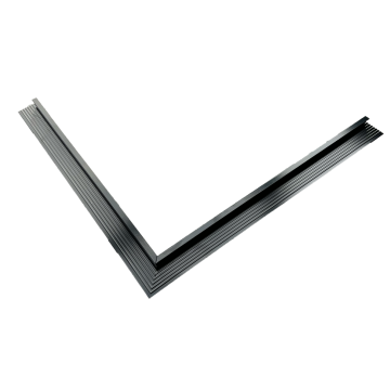 Binnenhoek Zwart voor Aluminium Daktrim 45x45