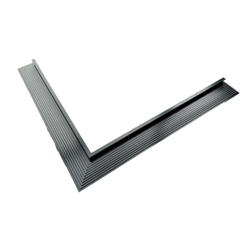 Binnenhoek Zwart voor Aluminium Daktrim 60x64