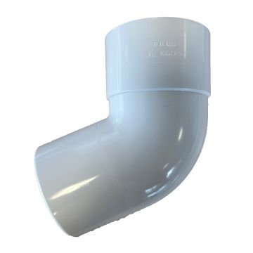 PVC bocht 100mm 67 graden enkelwandig