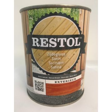 Restol Houtolie Zijdeglans 1L Bruin Naturel