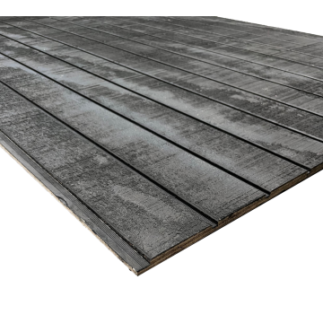 Channelply Rabat Plaat Zwart Gespoten 2440x1220mm - Smalle plank