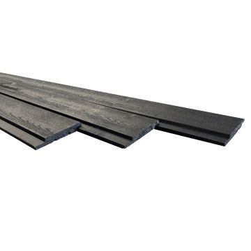 Schaaldelen Douglas Lariks 18x150-200x3600mm Zwart