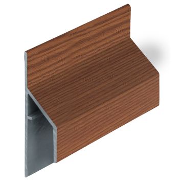 Trim/kraal aansluitprofiel 17mm Keralit - Bruin red ceder classic nerf