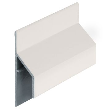 Trim/kraal aansluitprofiel 17mm Keralit - Snowwhite pure mat