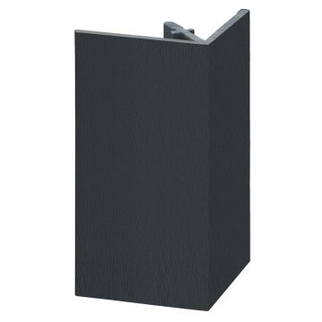 Uitw. rechthoekprofiel Keralit 46x46mm - Zwartgrijs classic nerf